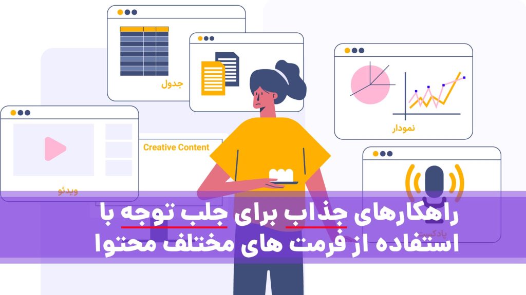 جلب توجه به فرمت‌ های مختلف محتوا